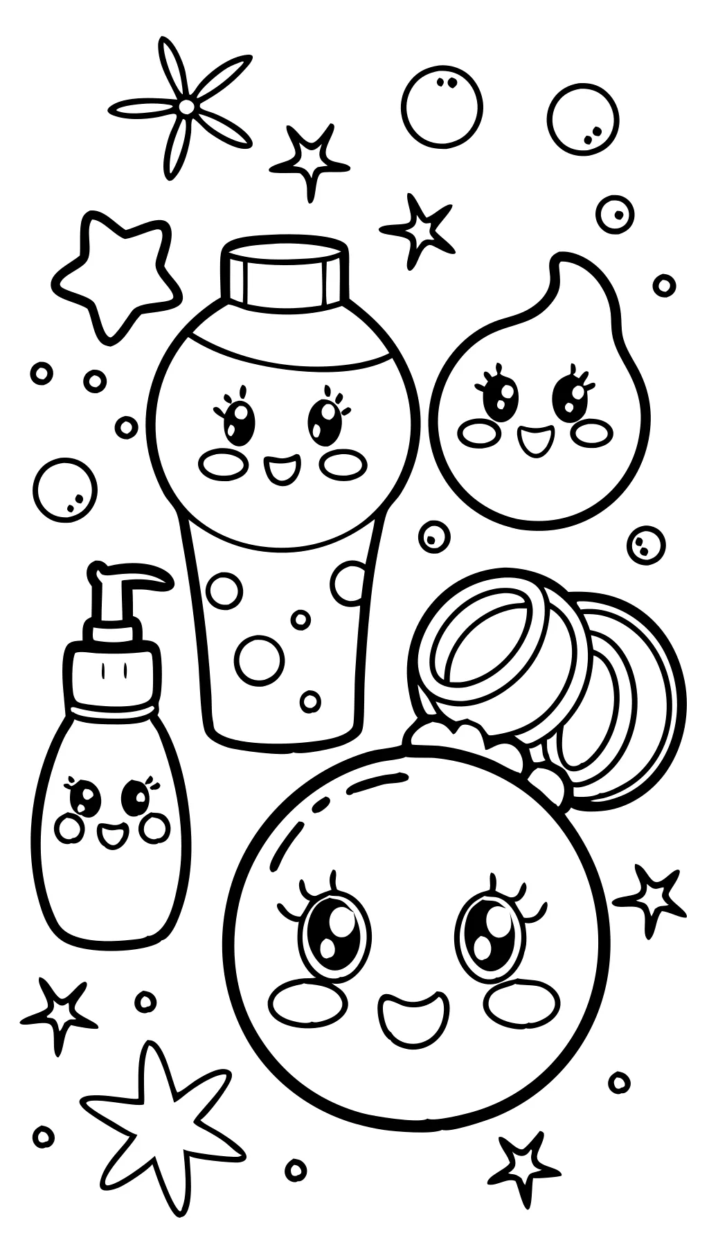 coloriages de soins de la peau de bulles